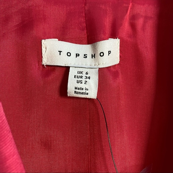 TOPSHOP Pink Moire Grandad Blazer - Picture 13 of 16